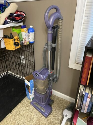 Shark Upright Vacuum. Navigator Lift-Away Deluxe with Large Dust Cup Capacity. HEPA Filter. Swivel Steering. Upholstery Tool & Crevice Tool. Blue. NV360 photo review