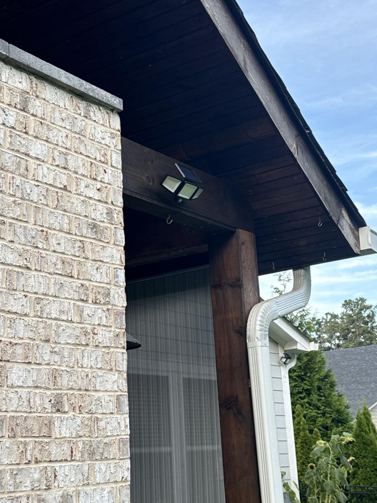 Tuffenough Solar Outdoor Lights 2500LM 210 LED Security Lights with Remote Control.3 Heads Motion Sensor Lights. IP65 Waterproof.270° Wide Angle Flood Wall Lights with 3 Modes(2 Packs) photo review