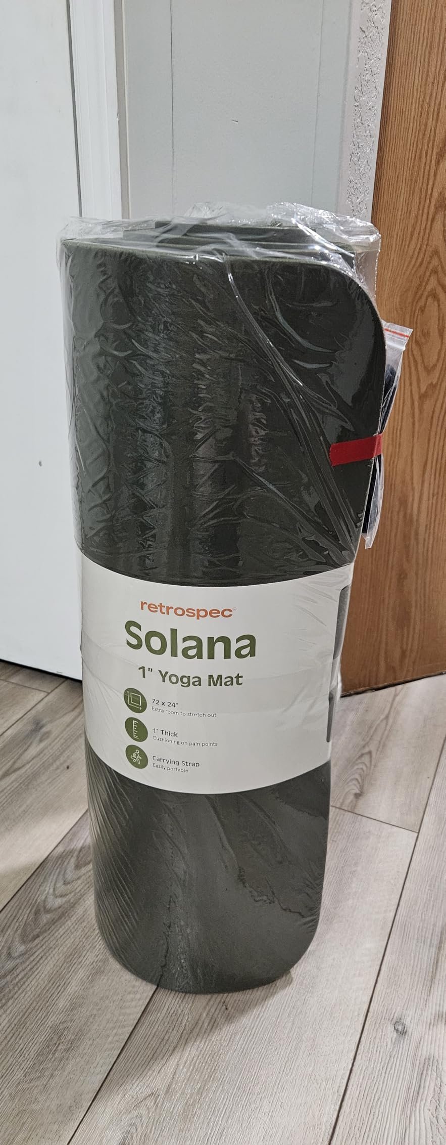 Retrospec Solana Yoga Mat 1 Thick w/Nylon Strap for Men & Women - Non Slip Exercise Mat for Home Yoga. Pilates. Stretching. Floor & Fitness Workouts photo review