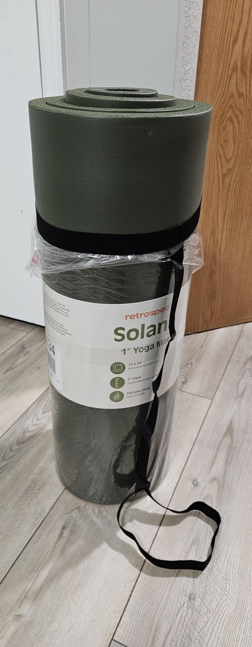 Retrospec Solana Yoga Mat 1 Thick w/Nylon Strap for Men & Women - Non Slip Exercise Mat for Home Yoga. Pilates. Stretching. Floor & Fitness Workouts photo review