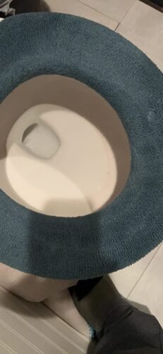 Legigo 5 Pack Thicker Bathroom Toilet Seat Cover Pads- Soft Warmer Toilet Seat Cushion Cover Stretchable Washable Fiber Cloth. Easy Installation Comfortable Toilet Lid Seat Cover(Pumpkin Modelling) photo review
