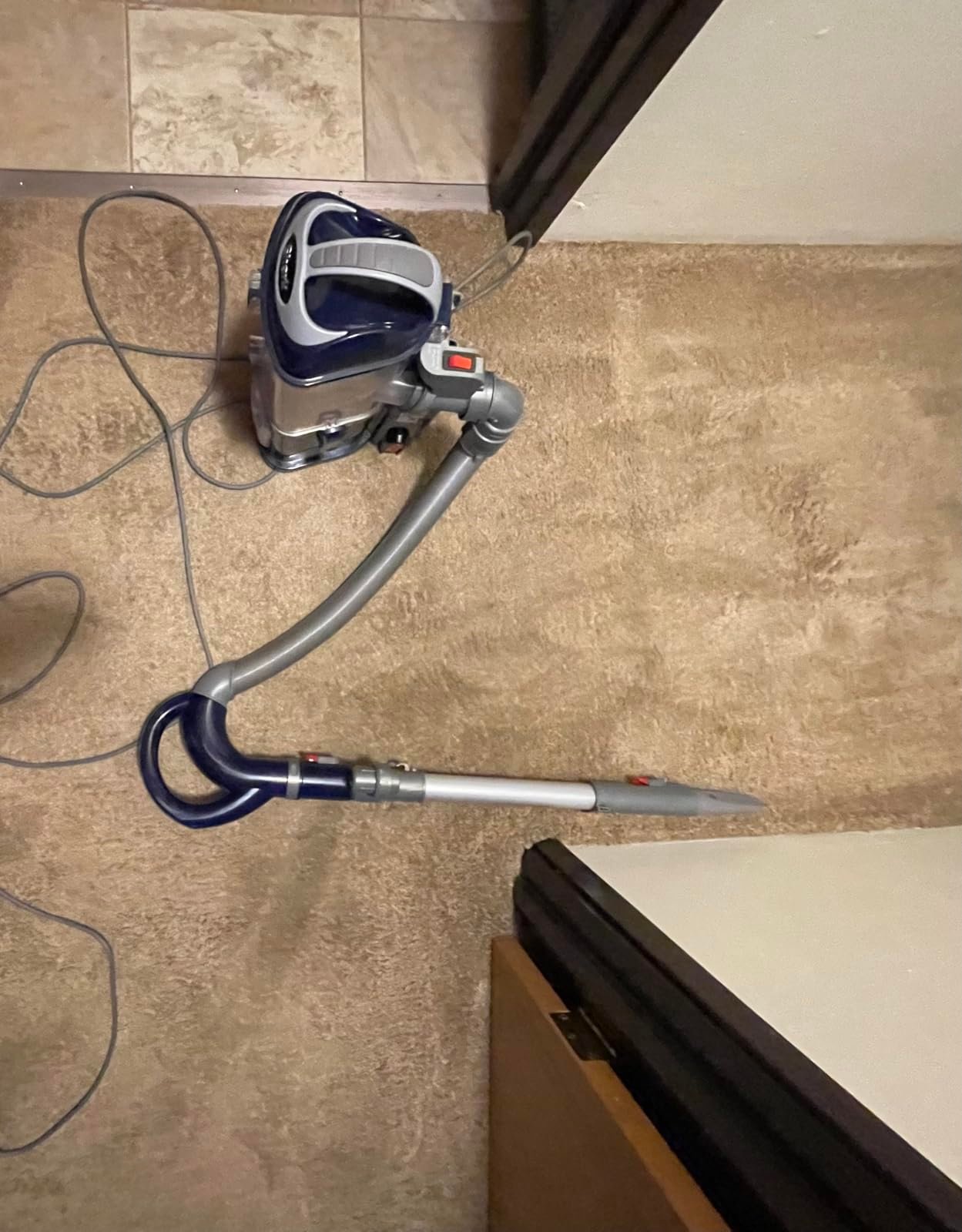 Shark Upright Vacuum. Navigator Lift-Away Deluxe with Large Dust Cup Capacity. HEPA Filter. Swivel Steering. Upholstery Tool & Crevice Tool. Blue. NV360 photo review