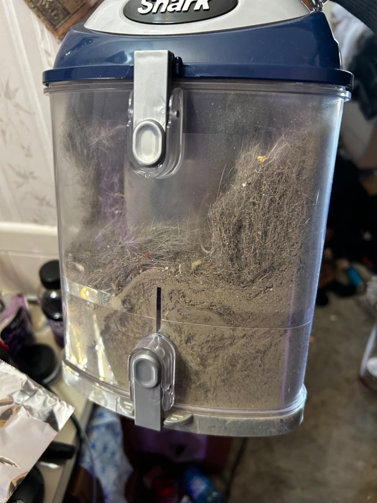 Shark Upright Vacuum. Navigator Lift-Away Deluxe with Large Dust Cup Capacity. HEPA Filter. Swivel Steering. Upholstery Tool & Crevice Tool. Blue. NV360 photo review