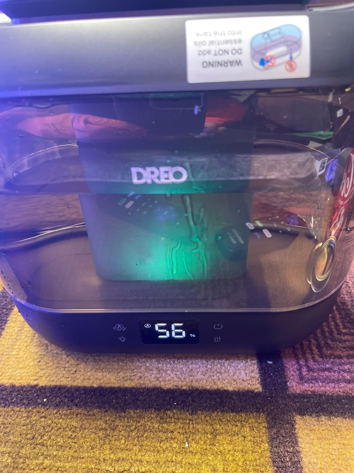 Dreo Smart Humidifiers for Bedroom. Top Fill 4L Supersized Humidifier Large Room with 28 dB. 36H Runtime. Touch/APP/Voice Control. Nightlight. Cool Mist Humidifiers for Baby. Plants. Indoor. Black photo review