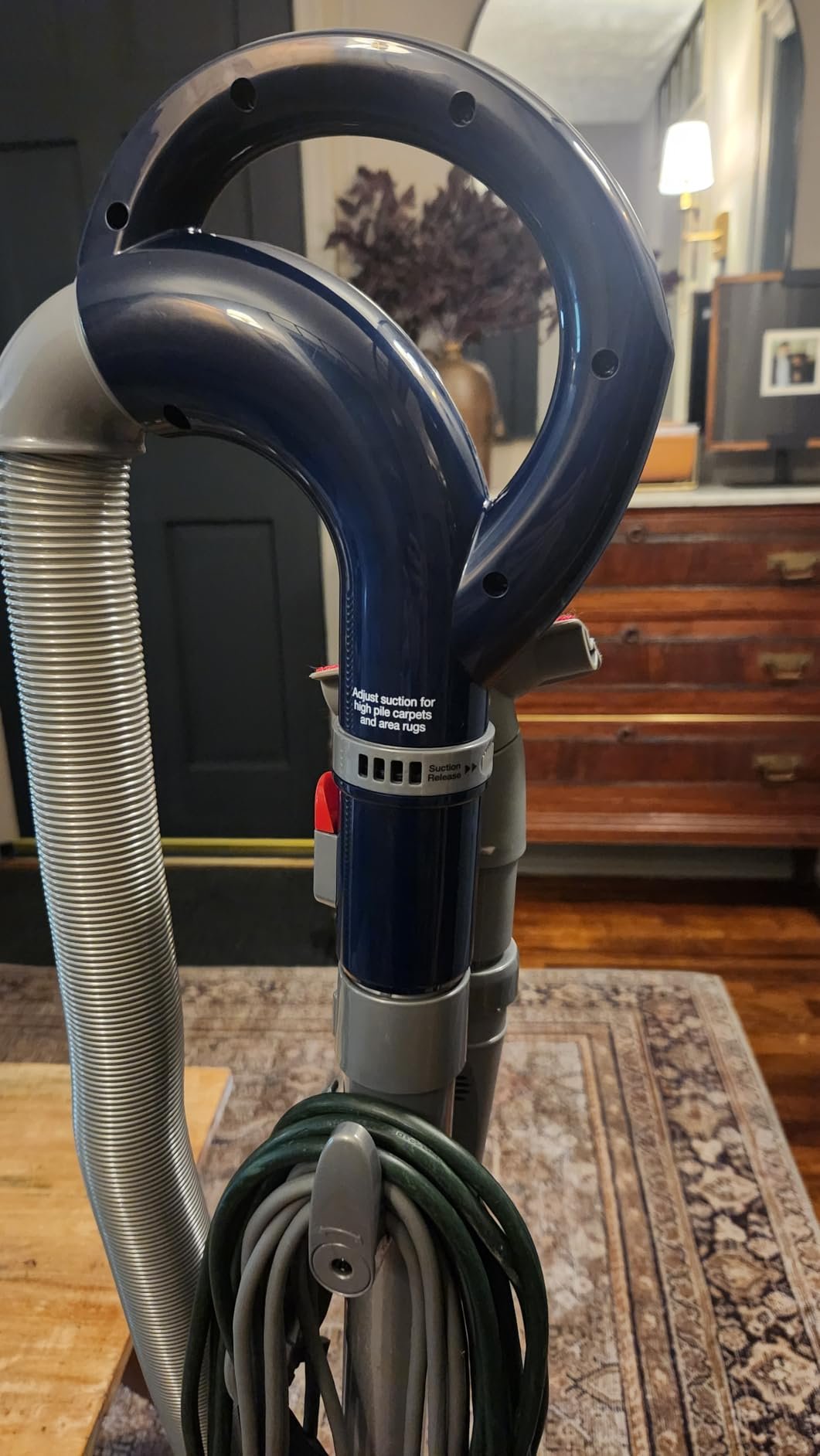 Shark Upright Vacuum. Navigator Lift-Away Deluxe with Large Dust Cup Capacity. HEPA Filter. Swivel Steering. Upholstery Tool & Crevice Tool. Blue. NV360 photo review