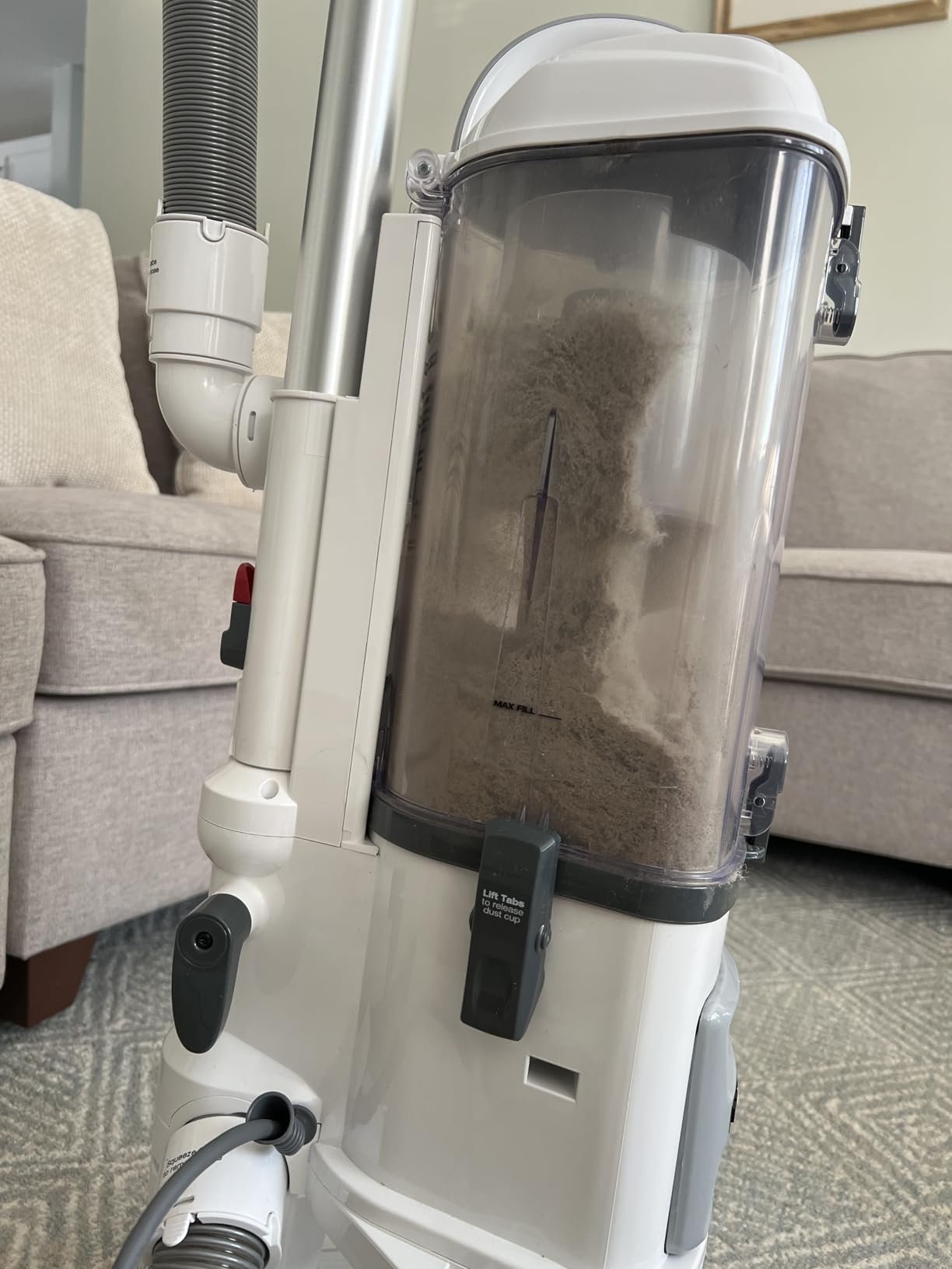 Shark Upright Vacuum. Navigator Lift-Away Deluxe with Large Dust Cup Capacity. HEPA Filter. Swivel Steering. Upholstery Tool & Crevice Tool. Blue. NV360 photo review