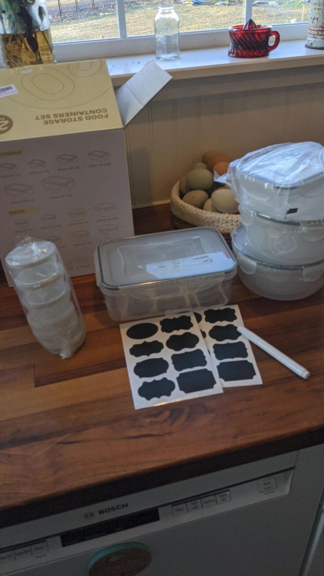 JSCARES 40 PCS Food Storage Containers with Lids Airtight (20 Lids &20 Containers) - Leakproof Meal-Prep Containers for Kitchen Storage Reusable Plastic Microwave/Dishwasher Safe with Labels & Pen photo review