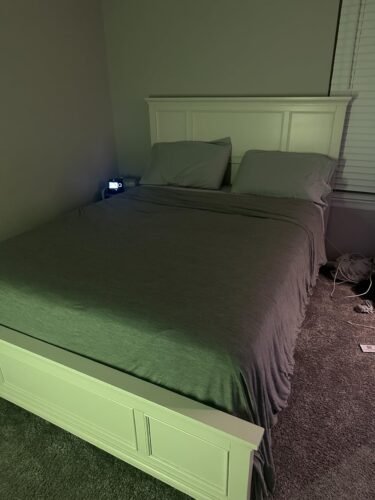 Queen Size 4 Piece Sheet Set - Comfy Breathable & Cooling Bed Sheets Set - Hotel Luxury Bedding for Women. Men. Kids. Teens. Boys & Girls - Deep Pockets. Soft and Wrinkle Free - Oeko-Tex - Dark Grey photo review