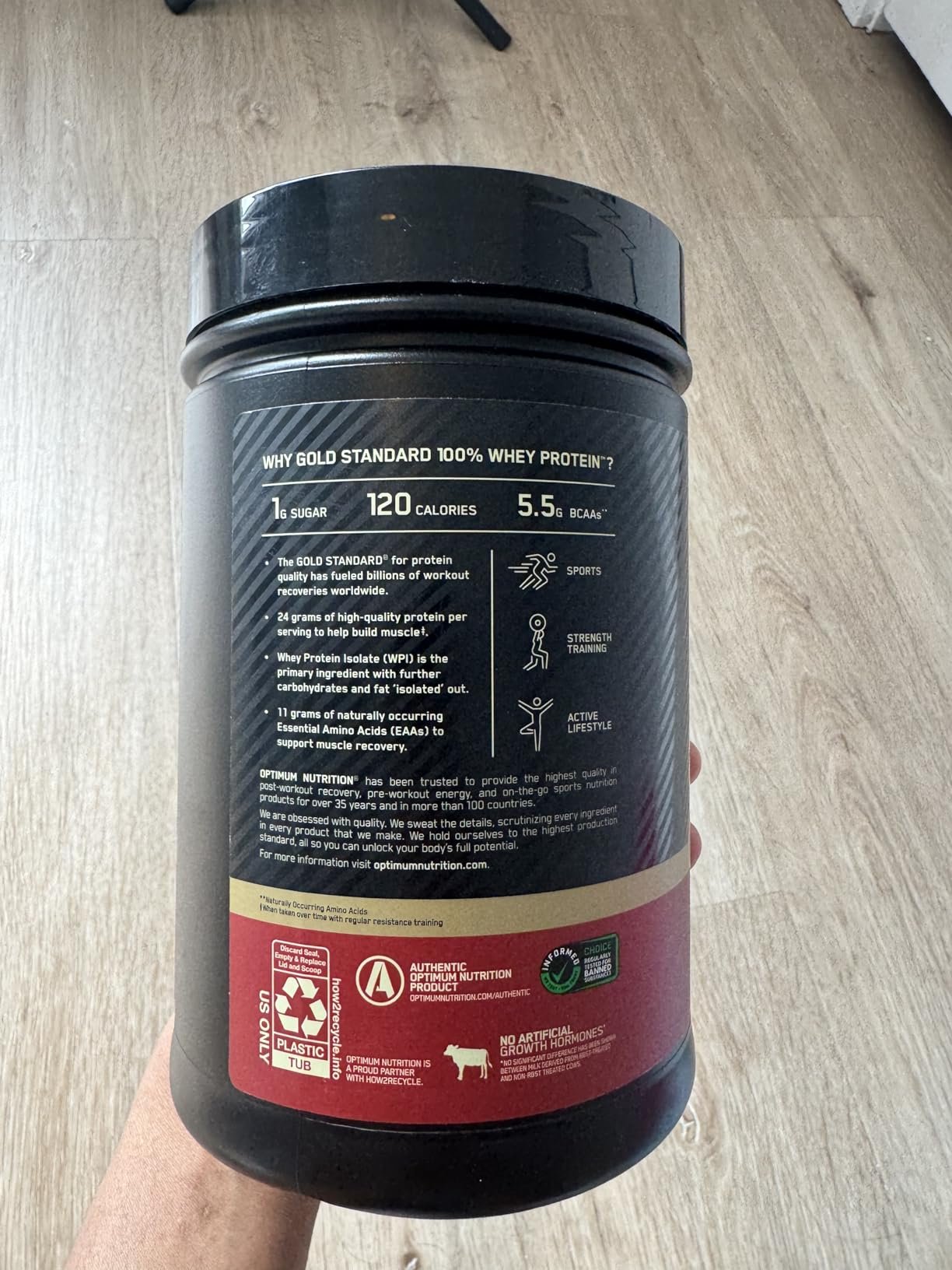 Optimum Nutrition Gold Standard 100% Whey Protein Powder. Chocolate Peanut Butter. 2 Pound (Packaging May Vary) photo review