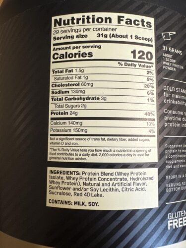 Optimum Nutrition Gold Standard 100% Whey Protein Powder. Chocolate Peanut Butter. 2 Pound (Packaging May Vary) photo review