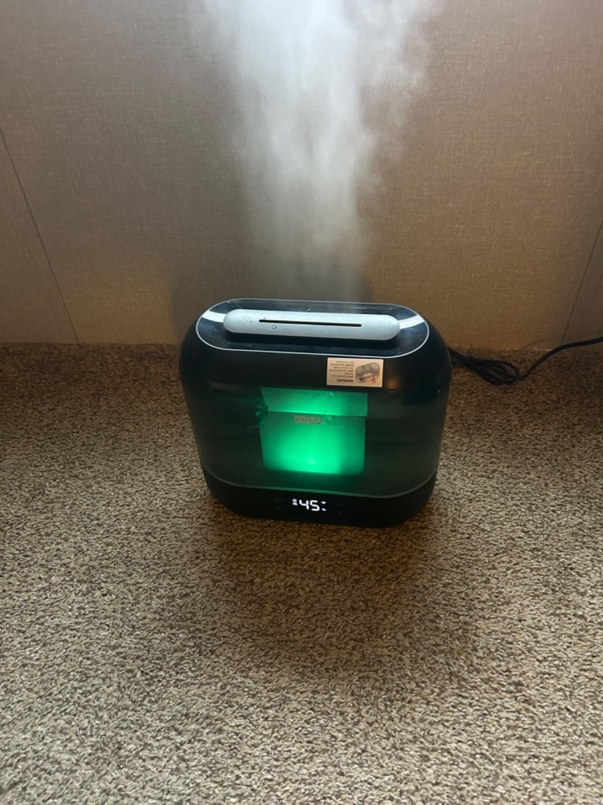 Dreo Smart Humidifiers for Bedroom. Top Fill 4L Supersized Humidifier Large Room with 28 dB. 36H Runtime. Touch/APP/Voice Control. Nightlight. Cool Mist Humidifiers for Baby. Plants. Indoor. Black photo review