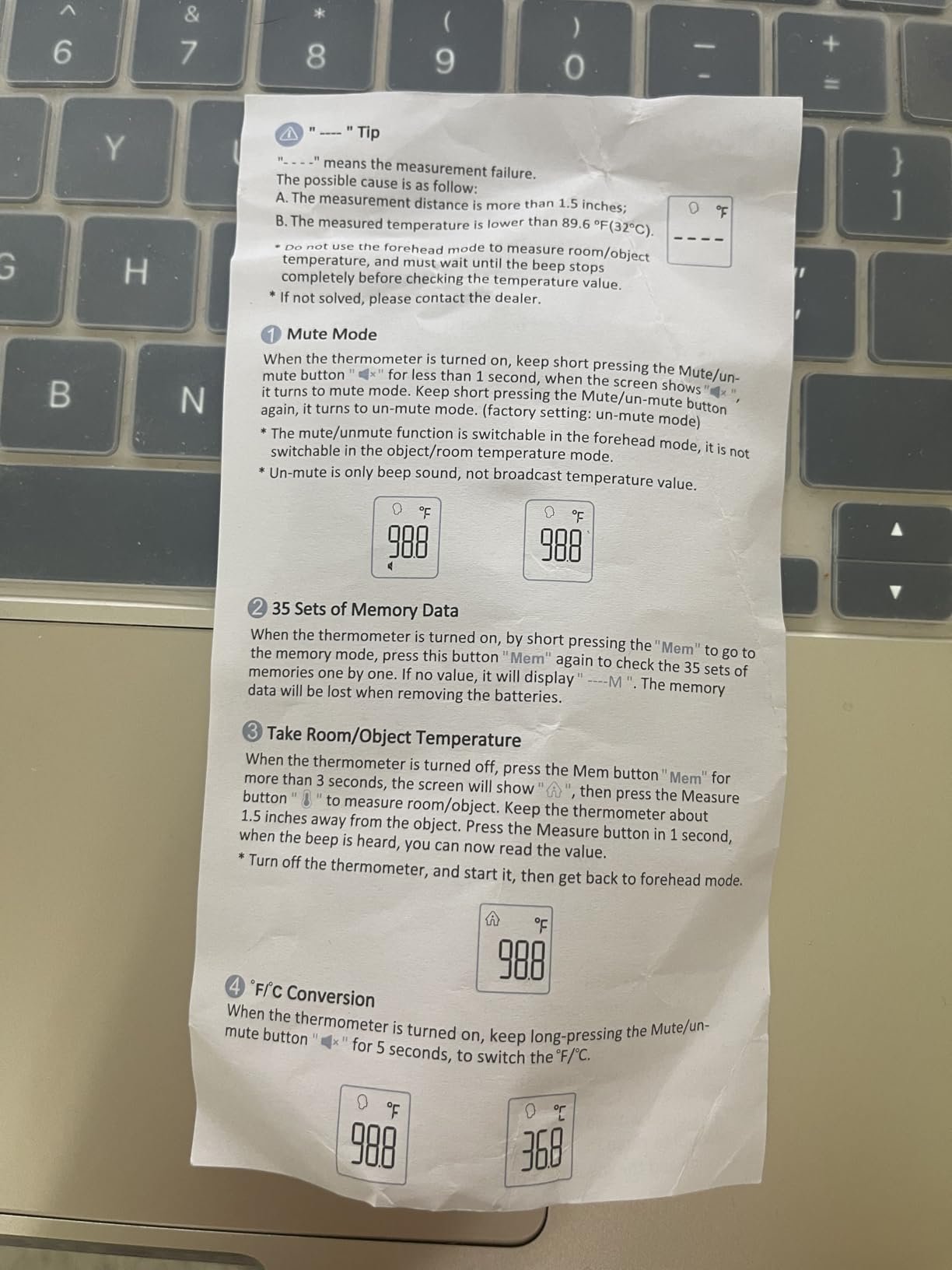 No-Touch Thermometer for Adults and Kids. Accurate Digital Baby Thermometer. Fever Alarm & Silent Mode. 2 in 1 Forehead & Object Mode photo review