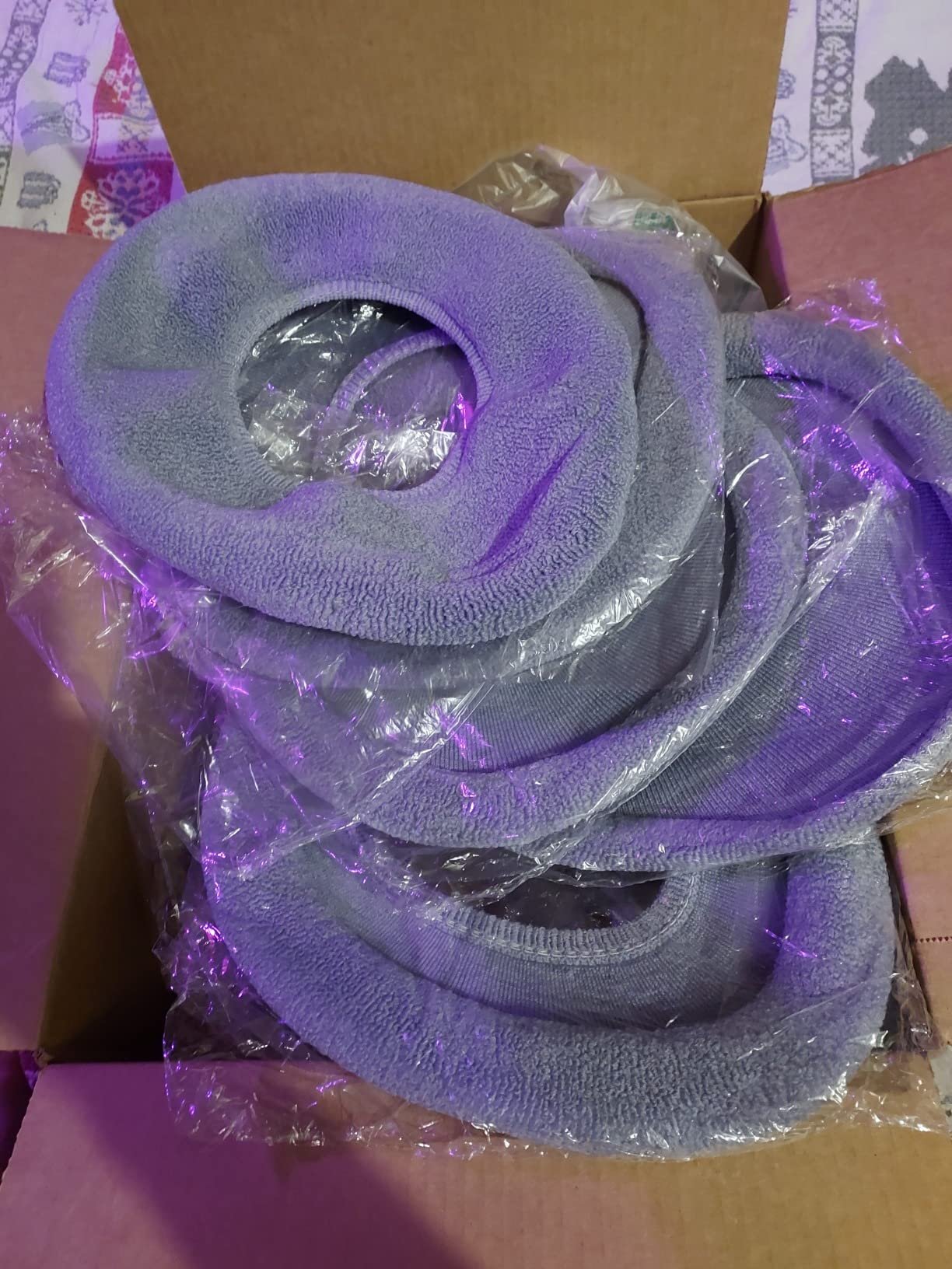 Legigo 5 Pack Thicker Bathroom Toilet Seat Cover Pads- Soft Warmer Toilet Seat Cushion Cover Stretchable Washable Fiber Cloth. Easy Installation Comfortable Toilet Lid Seat Cover(Pumpkin Modelling) photo review