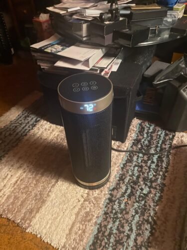 DREO Space Heater. 1500W Electric Heaters for Indoor Use with Thermostat. 70° Oscillation. 8 Safety Protections. 5 Modes. Remote. 12H Timer. Quiet Portable Heater for Office. Bedroom. Large Room photo review