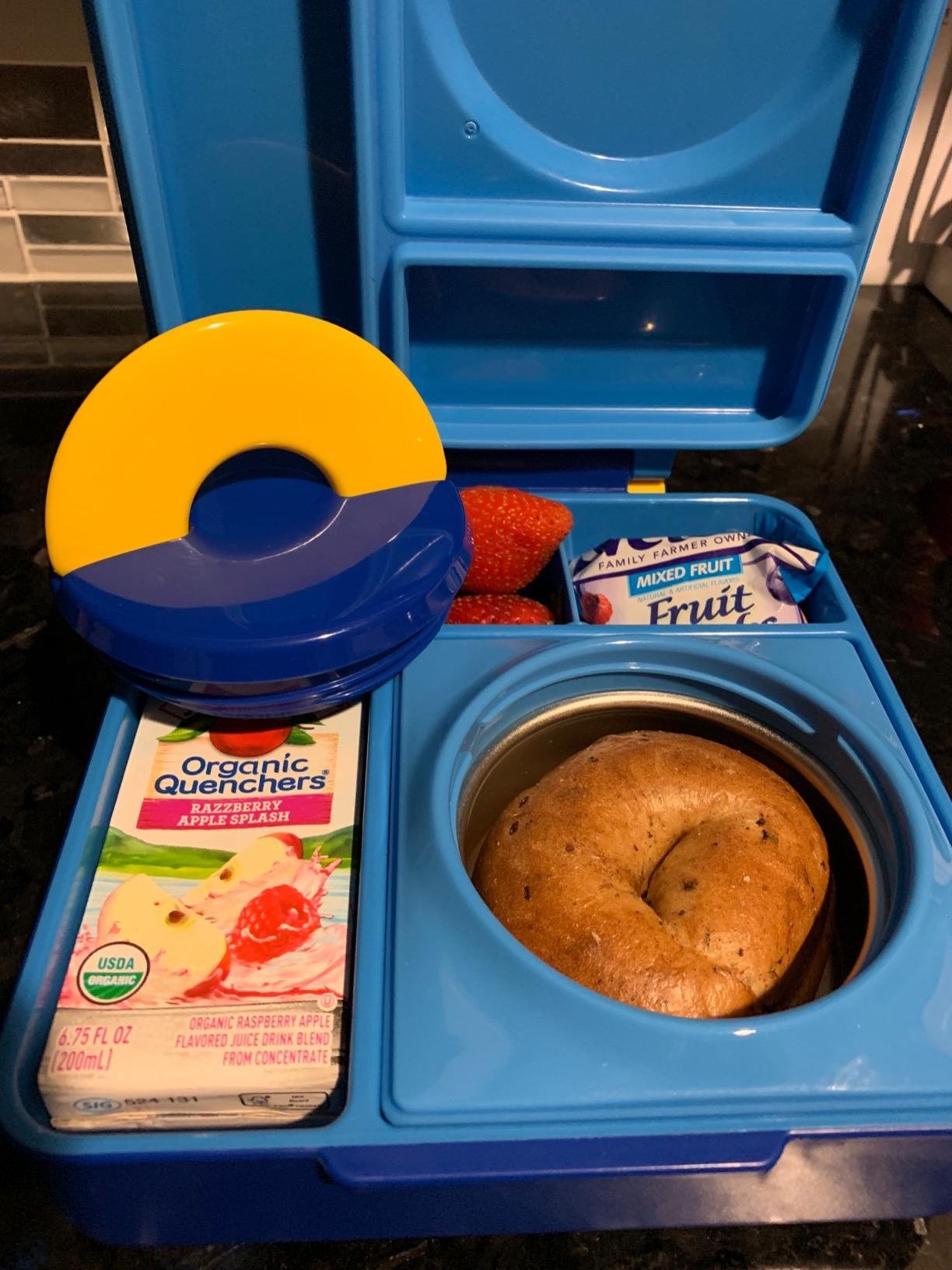 Omie OmieBox Bento Box for Kids - Insulated Lunch Box with Leak Proof Food Jar - 3 Compartments. 2 Temperature Zones - (Meadow) photo review