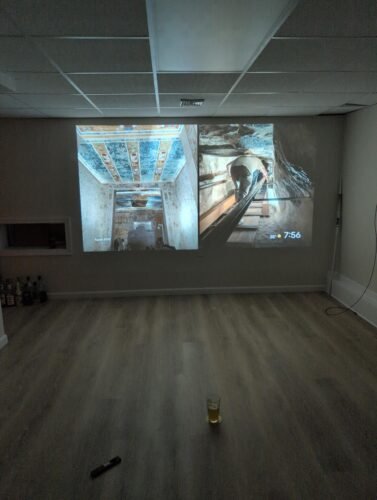 Official Licensed Google TV Smart Projector. HAPPRUN 4K UHD Home Theater with Dolby Sound. Wi-Fi & Bluetooth. Built-in Streaming Apps. Compatible with Games Consoles & Smartphone. Indoor & Outdoor Use photo review