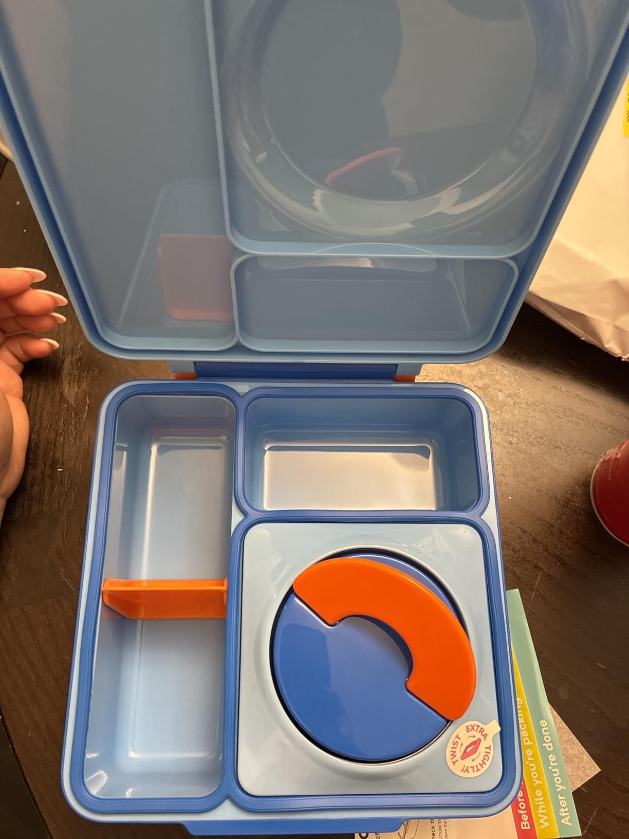 Omie OmieBox Bento Box for Kids - Insulated Lunch Box with Leak Proof Food Jar - 3 Compartments. 2 Temperature Zones - (Meadow) photo review