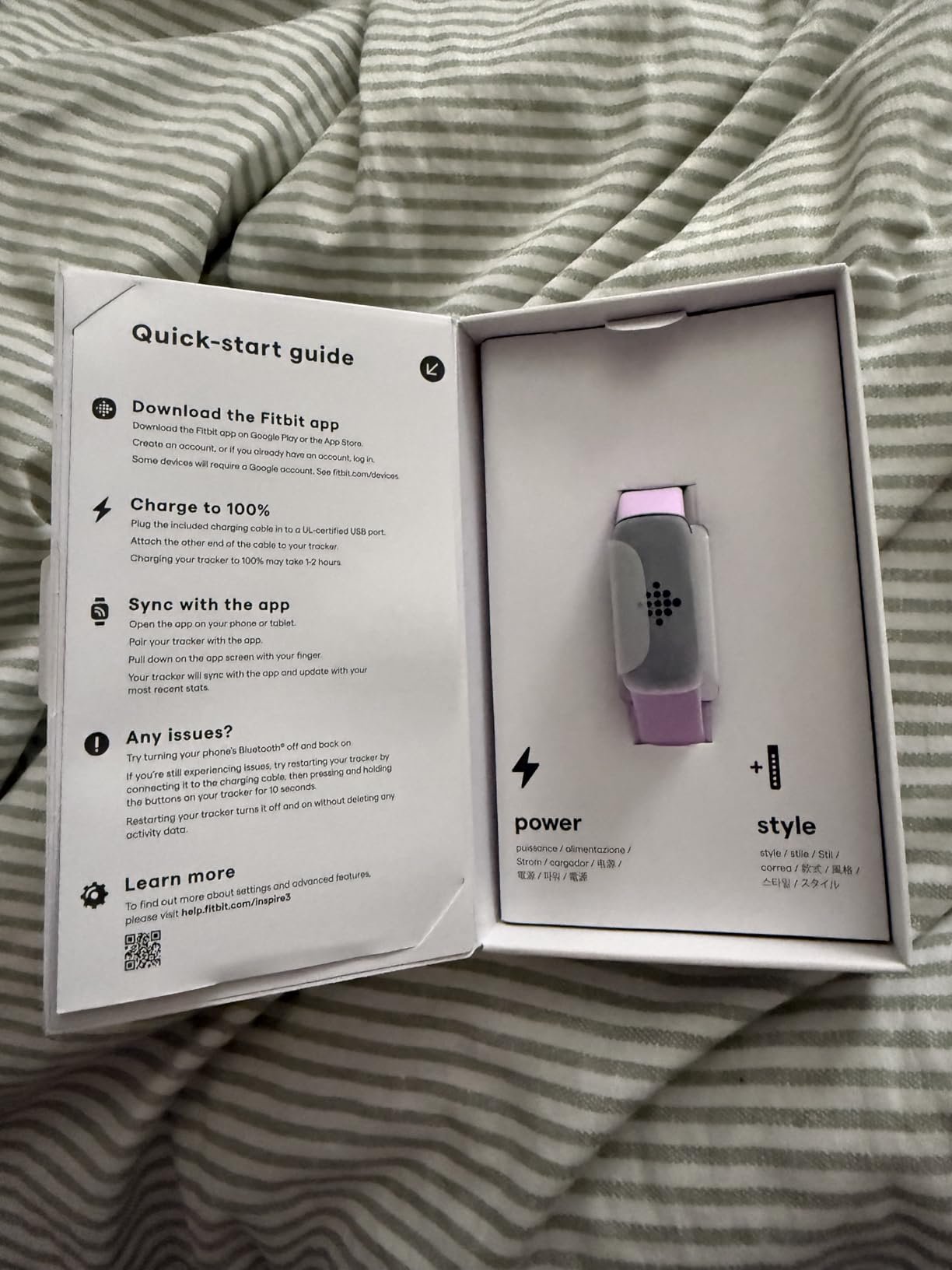 Fitbit Inspire 3 Health &-Fitness-Tracker with Stress Management. Workout Intensity. Sleep Tracking. 24/7 Heart Rate and more. Midnight Zen/Black One Size (S & L Bands Included) photo review