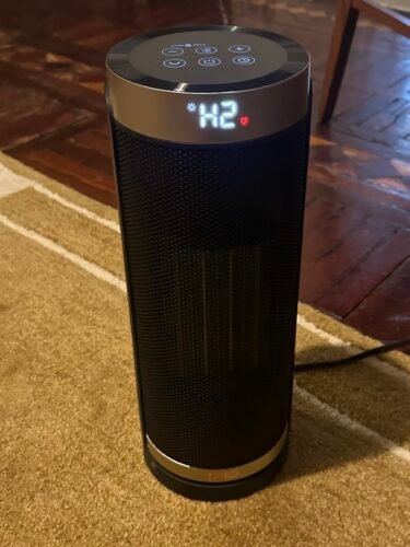 DREO Space Heater. 1500W Electric Heaters for Indoor Use with Thermostat. 70° Oscillation. 8 Safety Protections. 5 Modes. Remote. 12H Timer. Quiet Portable Heater for Office. Bedroom. Large Room photo review