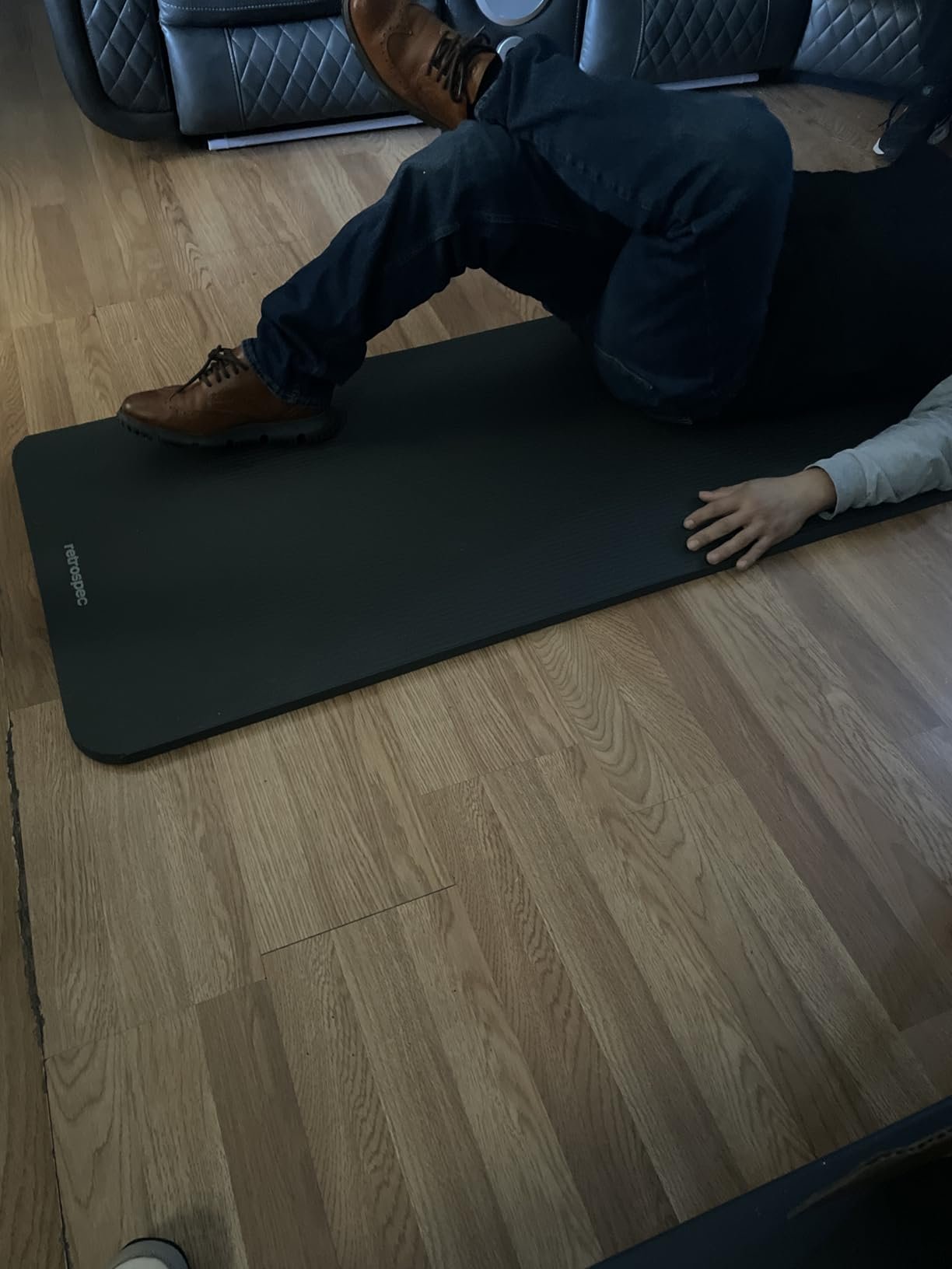 Retrospec Solana Yoga Mat 1 Thick w/Nylon Strap for Men & Women - Non Slip Exercise Mat for Home Yoga. Pilates. Stretching. Floor & Fitness Workouts photo review