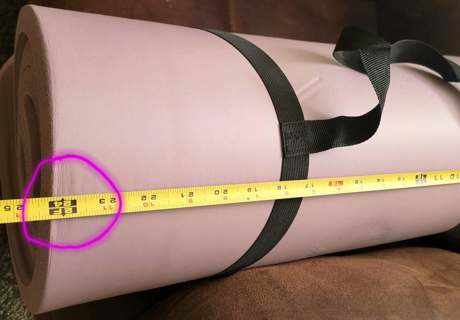 Retrospec Solana Yoga Mat 1 Thick w/Nylon Strap for Men & Women - Non Slip Exercise Mat for Home Yoga. Pilates. Stretching. Floor & Fitness Workouts photo review