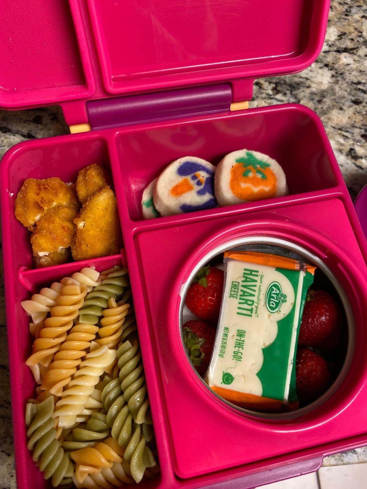 Omie OmieBox Bento Box for Kids - Insulated Lunch Box with Leak Proof Food Jar - 3 Compartments. 2 Temperature Zones - (Meadow) photo review
