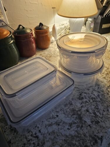 JSCARES 40 PCS Food Storage Containers with Lids Airtight (20 Lids &20 Containers) - Leakproof Meal-Prep Containers for Kitchen Storage Reusable Plastic Microwave/Dishwasher Safe with Labels & Pen photo review