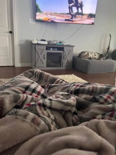 WOOMER Heated Blanket Throw 50 x 60. Electric Blanket Throw with 4 Heating Levels & 4H Auto Off. ETL Certified. Marble Grey Double-Sided Faux Fur. Over-Heat Protect. Machine Washable photo review