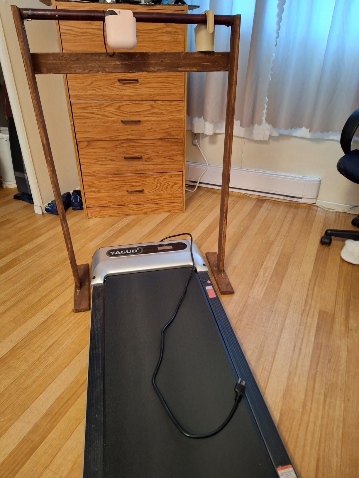 Under Desk Treadmill. Walking Pad for Home and Office. 2.5 HP Portable Walking Jogging Running Machine with Remote Control and LED Display photo review