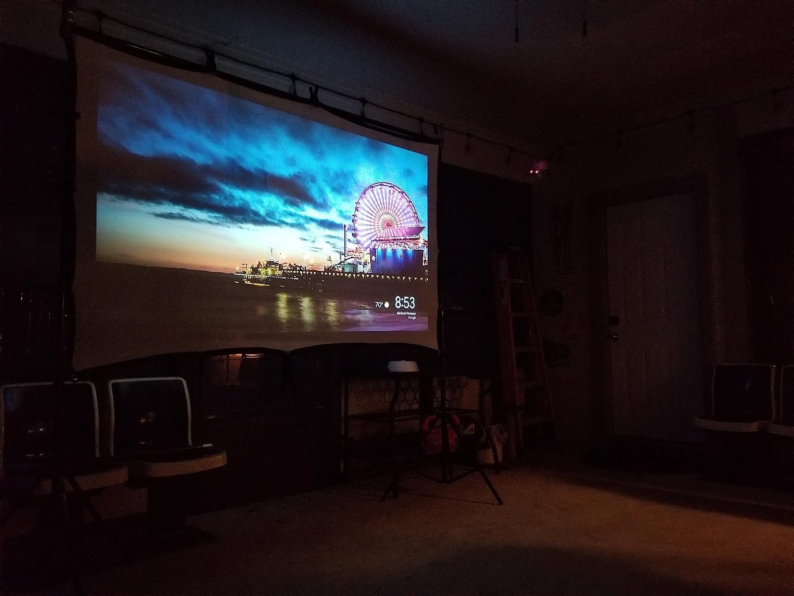 Official Licensed Google TV Smart Projector. HAPPRUN 4K UHD Home Theater with Dolby Sound. Wi-Fi & Bluetooth. Built-in Streaming Apps. Compatible with Games Consoles & Smartphone. Indoor & Outdoor Use photo review