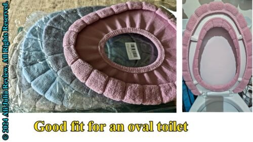 Legigo 5 Pack Thicker Bathroom Toilet Seat Cover Pads- Soft Warmer Toilet Seat Cushion Cover Stretchable Washable Fiber Cloth. Easy Installation Comfortable Toilet Lid Seat Cover(Pumpkin Modelling) photo review