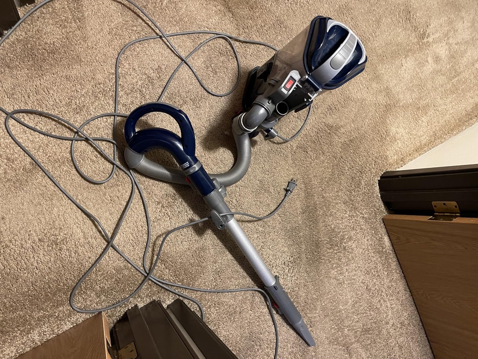 Shark Upright Vacuum. Navigator Lift-Away Deluxe with Large Dust Cup Capacity. HEPA Filter. Swivel Steering. Upholstery Tool & Crevice Tool. Blue. NV360 photo review