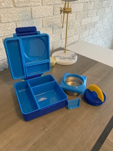 Omie OmieBox Bento Box for Kids - Insulated Lunch Box with Leak Proof Food Jar - 3 Compartments. 2 Temperature Zones - (Meadow) photo review