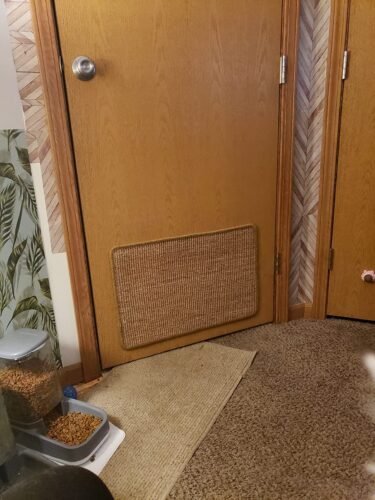 FUKUMARU Cat Scratcher Mat. 23.6 X 15.7 Inch Natural Sisal Cat Scratch Mats. Horizontal Cat Floor Scratching Pad Rug with Sticky Tapes. Protect Couch and Carpets photo review