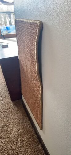 FUKUMARU Cat Scratcher Mat. 23.6 X 15.7 Inch Natural Sisal Cat Scratch Mats. Horizontal Cat Floor Scratching Pad Rug with Sticky Tapes. Protect Couch and Carpets photo review