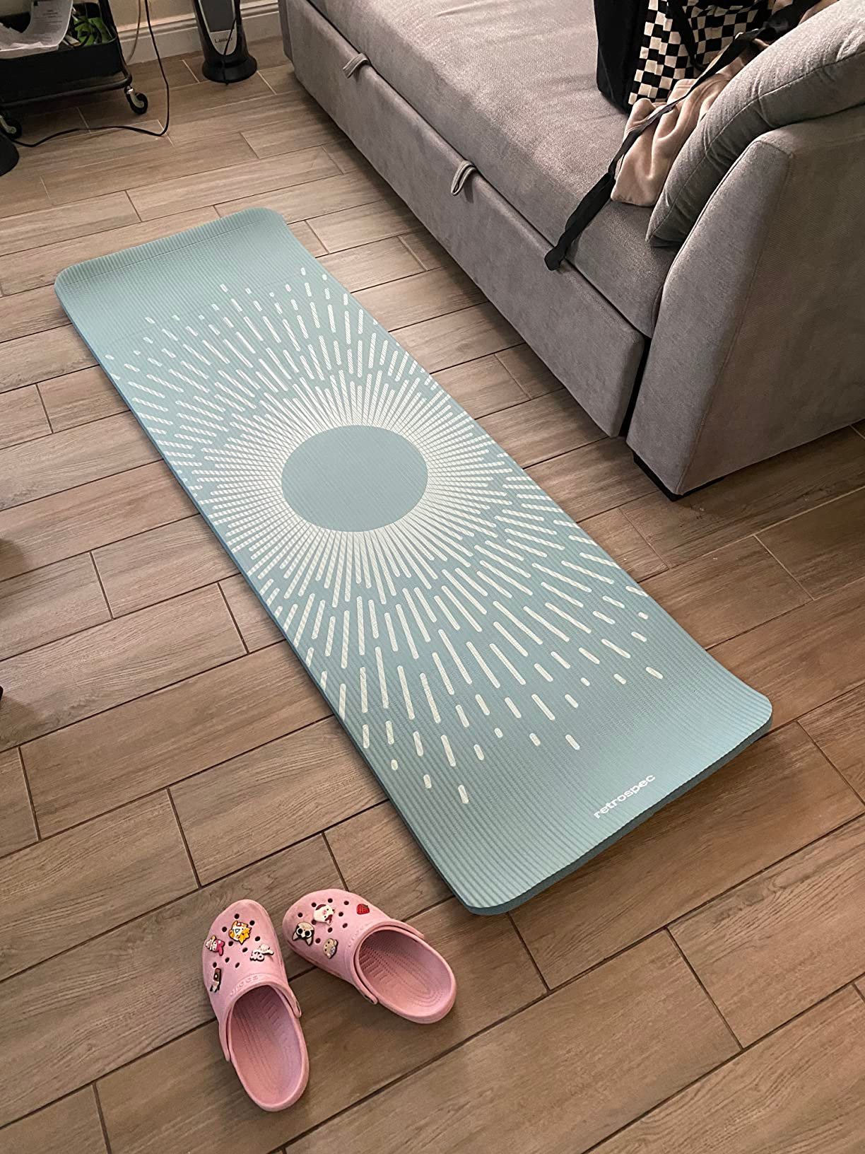 Retrospec Solana Yoga Mat 1 Thick w/Nylon Strap for Men & Women - Non Slip Exercise Mat for Home Yoga. Pilates. Stretching. Floor & Fitness Workouts photo review
