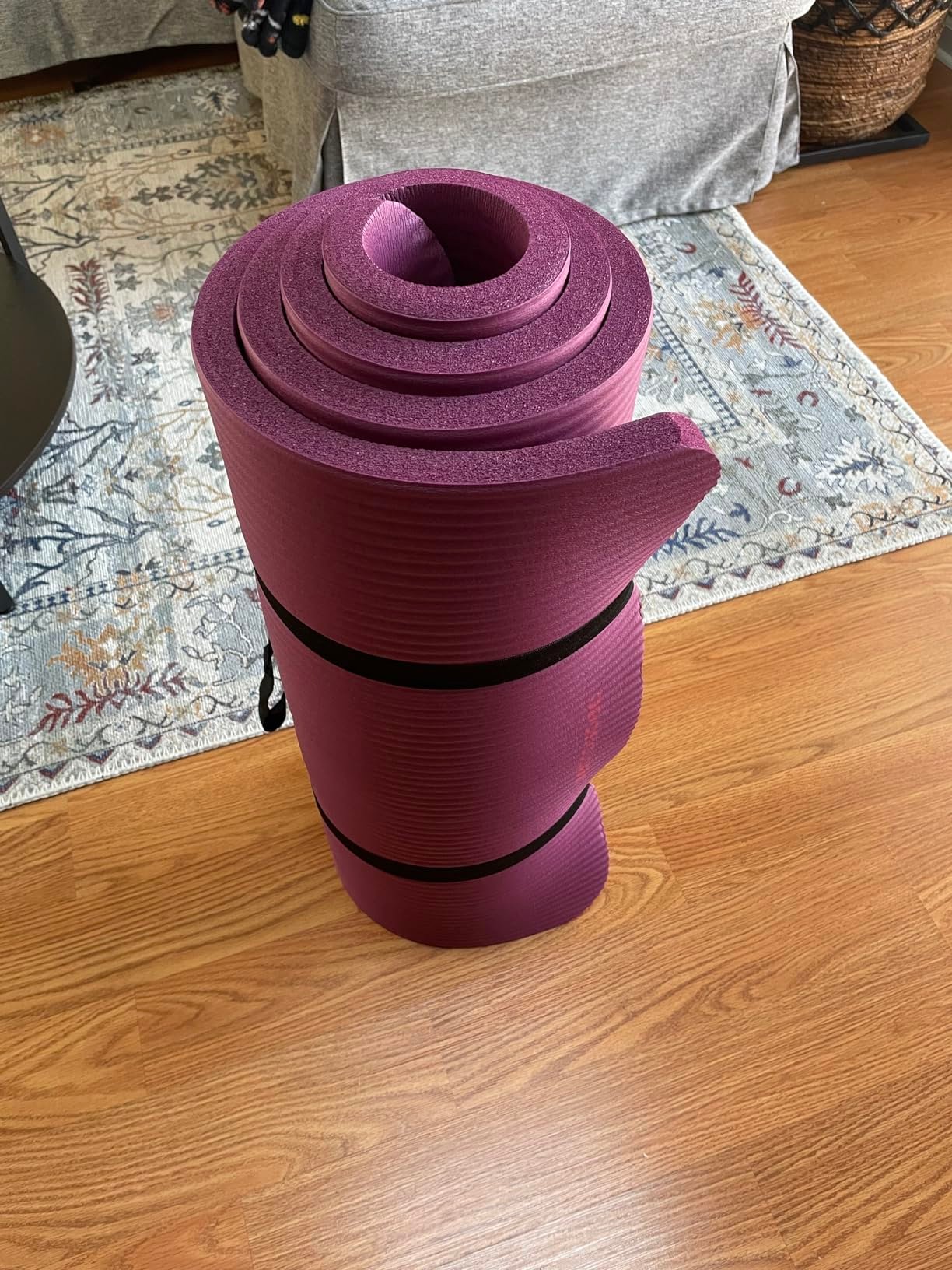 Retrospec Solana Yoga Mat 1 Thick w/Nylon Strap for Men & Women - Non Slip Exercise Mat for Home Yoga. Pilates. Stretching. Floor & Fitness Workouts photo review