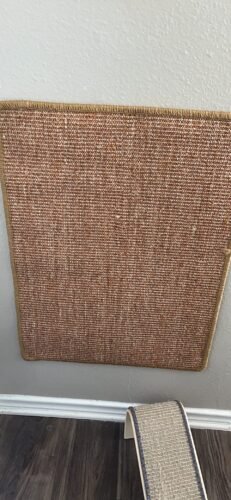 FUKUMARU Cat Scratcher Mat. 23.6 X 15.7 Inch Natural Sisal Cat Scratch Mats. Horizontal Cat Floor Scratching Pad Rug with Sticky Tapes. Protect Couch and Carpets photo review