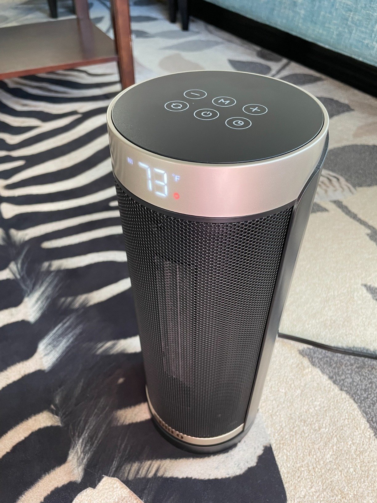 DREO Space Heater. 1500W Electric Heaters for Indoor Use with Thermostat. 70° Oscillation. 8 Safety Protections. 5 Modes. Remote. 12H Timer. Quiet Portable Heater for Office. Bedroom. Large Room photo review