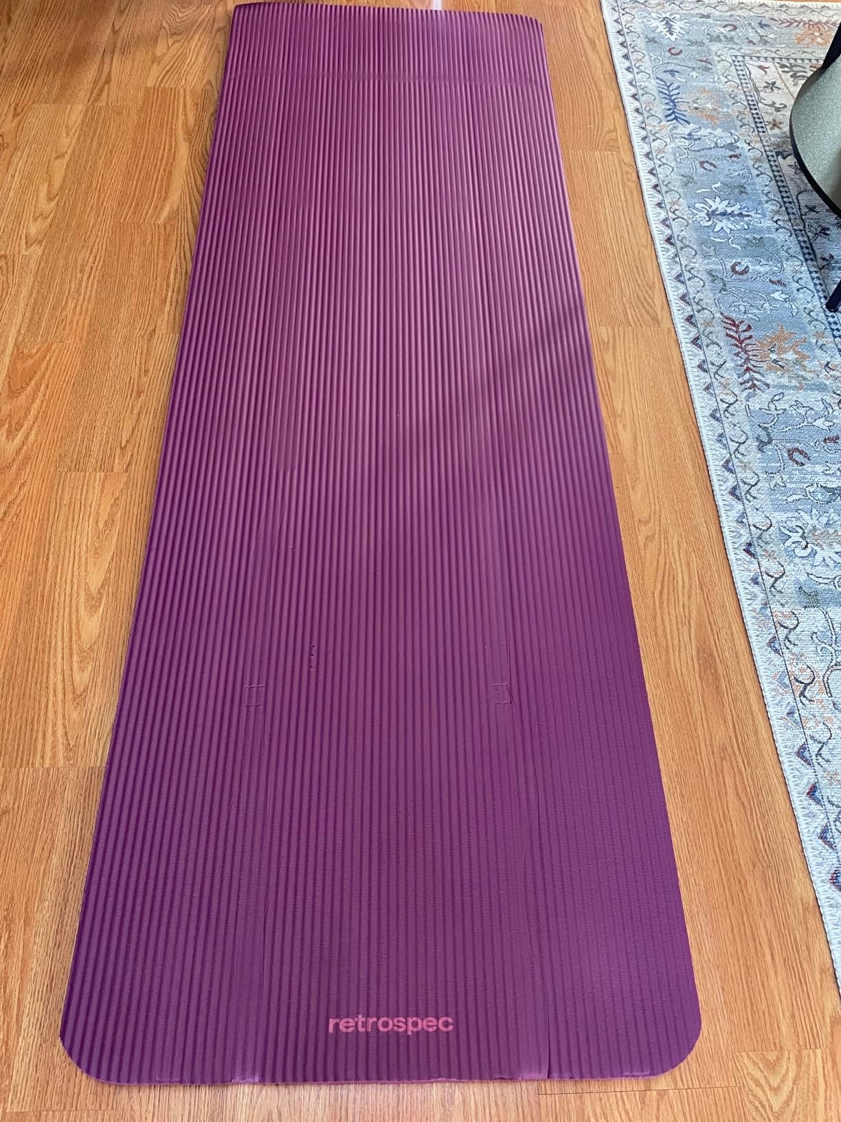 Retrospec Solana Yoga Mat 1 Thick w/Nylon Strap for Men & Women - Non Slip Exercise Mat for Home Yoga. Pilates. Stretching. Floor & Fitness Workouts photo review