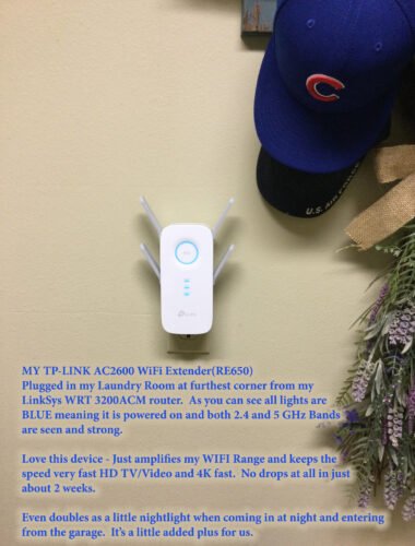 TP-Link WiFi Extender with Ethernet Port. Dual Band 5GHz/2.4GHz. Up to 44% More Bandwidth Than Single Band. Covers Up to 1200 Sq.ft and 30 Devices. Signal Booster Amplifier Supports OneMesh(RE220) photo review