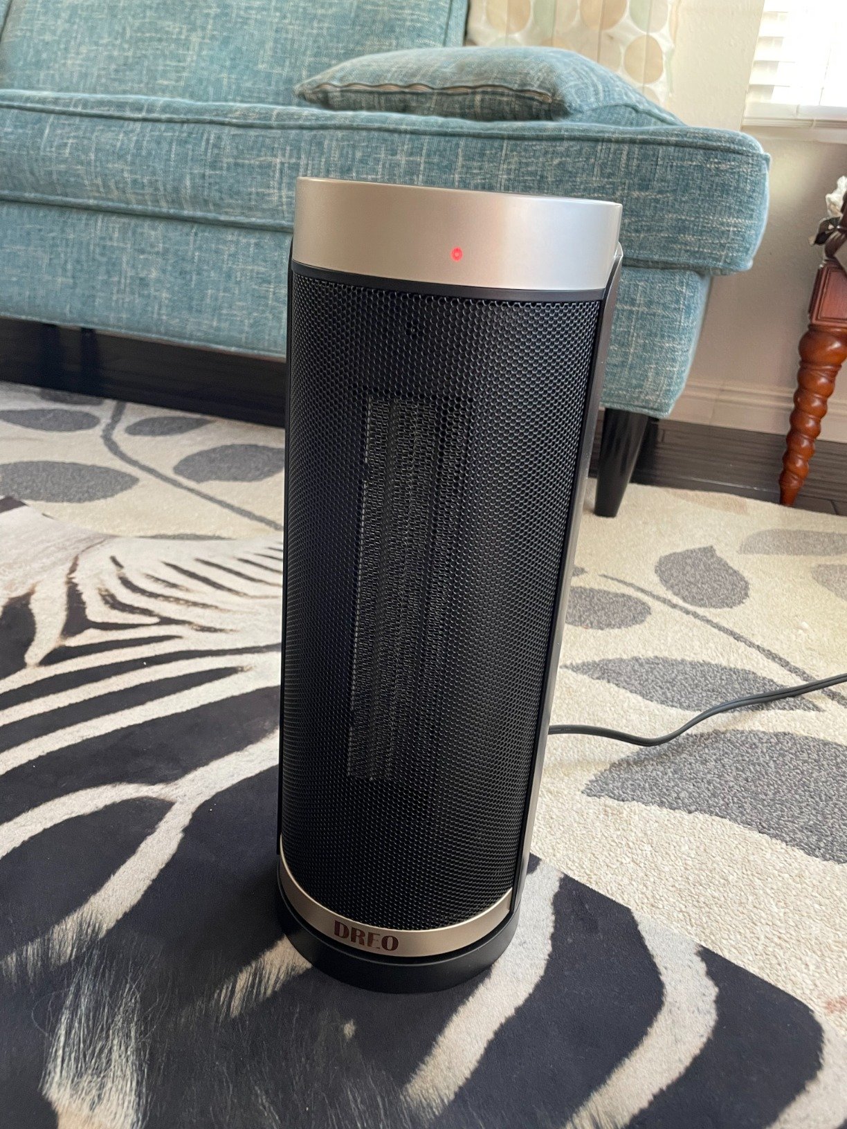 DREO Space Heater. 1500W Electric Heaters for Indoor Use with Thermostat. 70° Oscillation. 8 Safety Protections. 5 Modes. Remote. 12H Timer. Quiet Portable Heater for Office. Bedroom. Large Room photo review