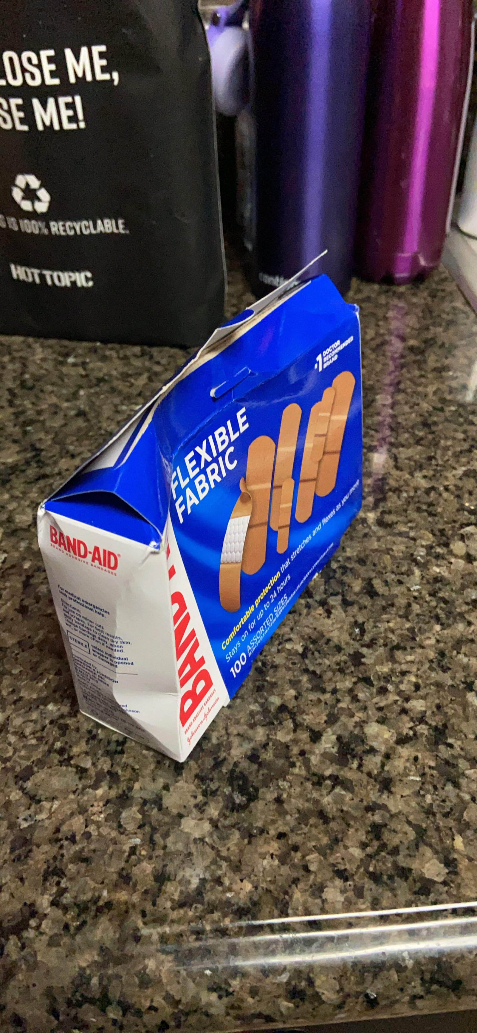 Band-Aid Brand Flexible Fabric Adhesive Bandages. Comfortable Flexible Protection & Wound Care of Minor Cuts & Scrapes. Quilt-Aid Technology to Cushion Painful Wounds. All One Size. 30 ct photo review