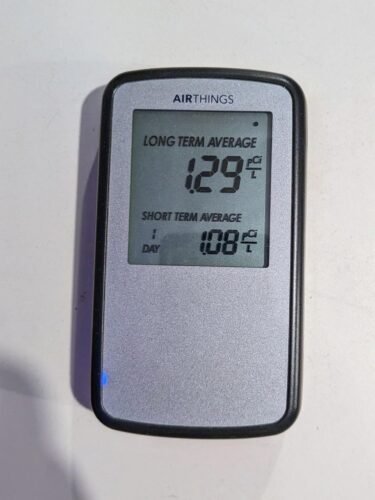 Airthings Corentium Home Radon Detector 223 Portable. Lightweight. Easy-to-Use. (3) AAA Battery Operated. USA Version. pCi/L photo review