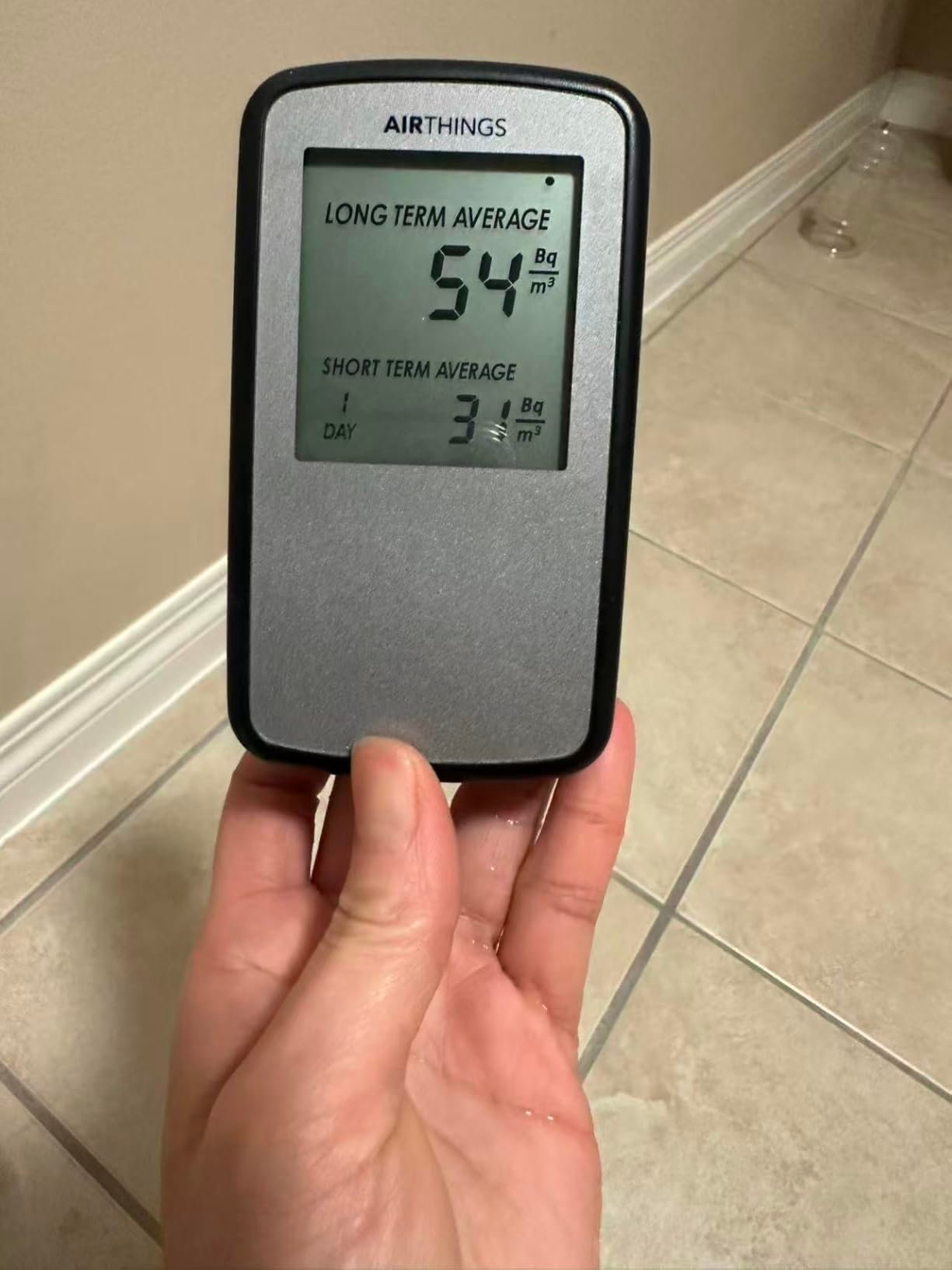 Airthings Corentium Home Radon Detector 223 Portable. Lightweight. Easy-to-Use. (3) AAA Battery Operated. USA Version. pCi/L photo review